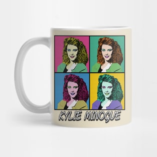 Kylie Minogue 80s Pop Art Style Mug